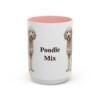 15oz Poodle Mix Mug, Pink, front view