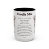 15oz Poodle Mix Mug, Black, front view