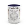 15oz Poodle Mix Mug, Navy, front view