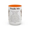 15oz Poodle Mix Mug, Orange, front view