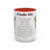 15oz Poodle Mix Mug, Red, front view