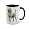 15oz Poodle Dog Dad Mug, Black, right side view