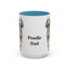 15oz Poodle Dog Dad Mug, Light Blue, front view