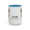 15oz Poodle Latin Mug, Light Blue, front view