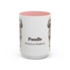 15oz Poodle Latin Mug, Pink, front view