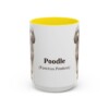15oz Poodle Latin Mug, Yellow, front view