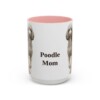 15oz-poodle-mug-mom-pink 15oz Poodle Dog Mom Mug, Pink, front view