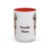 15oz-poodle-mug-mom-red 15oz Poodle Dog Mom Mug, Red, front view