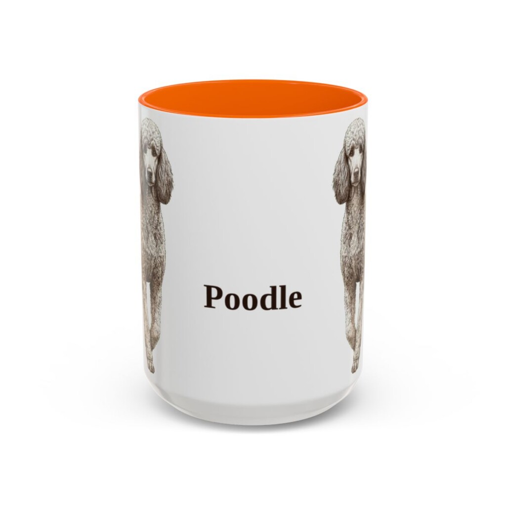 15oz poodle mug, Orange