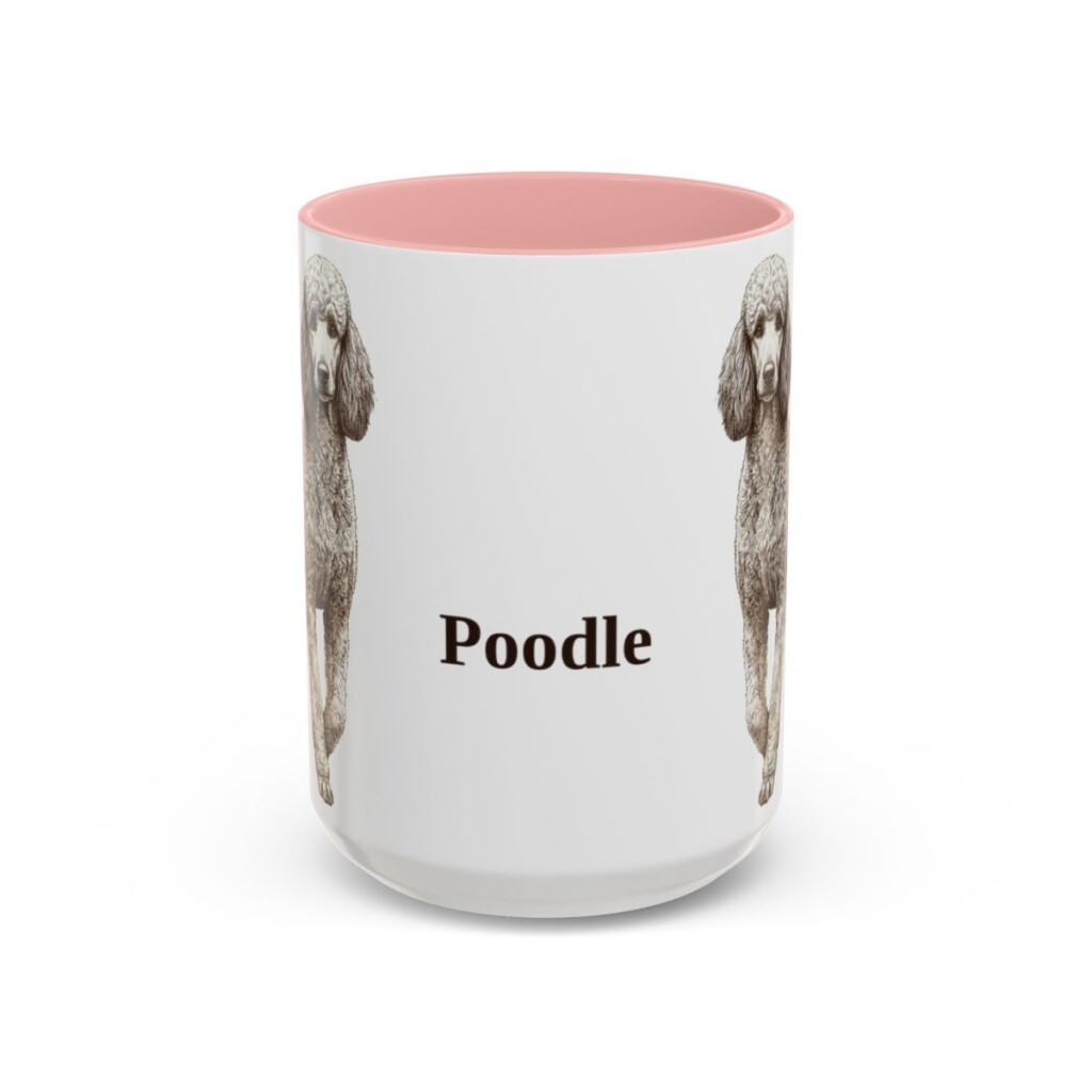15oz poodle mug, Pink