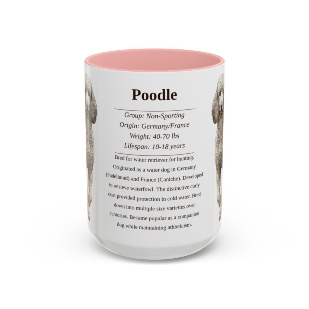 15oz-poodle-mug-writeup-pink 15oz Poodle Mug, Pink, front view