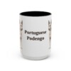 15oz Portuguese Podengo Mug, Black, front view
