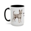 15oz Portuguese Podengo Mug, Black, left side view
