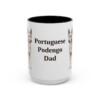 15oz Portuguese Podengo Dog Dad Mug, Black, front view