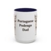 15oz Portuguese Podengo Dog Dad Mug, Navy, front view
