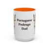 15oz Portuguese Podengo Dog Dad Mug, Orange, front view