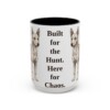 15oz Funny Portuguese Podengo Mug, Black, front view