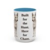 15oz Funny Portuguese Podengo Mug, Light Blue, front view
