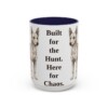 15oz Funny Portuguese Podengo Mug, Navy, front view