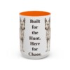 15oz Funny Portuguese Podengo Mug, Orange, front view