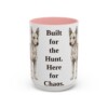 15oz Funny Portuguese Podengo Mug, Pink, front view