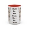 15oz Funny Portuguese Podengo Mug, Red, front view
