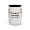 15oz-portuguese-podengo-mug-latin-black-front 15oz Portuguese Podengo Latin Mug, Black, front view