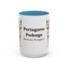 15oz-portuguese-podengo-mug-latin-light-blue 15oz Portuguese Podengo Latin Mug, Light Blue, front view