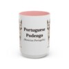 15oz-portuguese-podengo-mug-latin-pink 15oz Portuguese Podengo Latin Mug, Pink, front view