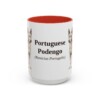 15oz-portuguese-podengo-mug-latin-red 15oz Portuguese Podengo Latin Mug, Red, front view