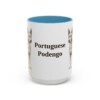 15oz Portuguese Podengo Mug, Light Blue, front view