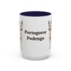 15oz Portuguese Podengo Mug, Navy, front view