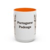 15oz Portuguese Podengo Mug, Orange, front view