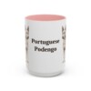 15oz Portuguese Podengo Mug, Pink, front view