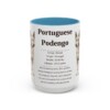 15oz Portuguese Podengo Mug, Light Blue, front view