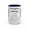 15oz Portuguese Podengo Mug, Navy, front view