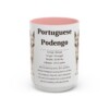 15oz Portuguese Podengo Mug, Pink, front view