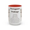 15oz Portuguese Podengo Mug, Red, front view