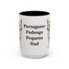 15oz Portuguese Podengo Pequeno Dog Dad Mug, Black, front view