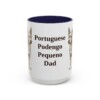 15oz Portuguese Podengo Pequeno Dog Dad Mug, Navy, front view