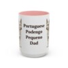 15oz Portuguese Podengo Pequeno Dog Dad Mug, Pink, front view