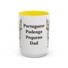 15oz Portuguese Podengo Pequeno Dog Dad Mug, Yellow, front view