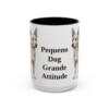 15oz Funny Portuguese Podengo Pequeno Mug, Black, front view