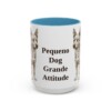 15oz Funny Portuguese Podengo Pequeno Mug, Light Blue, front view