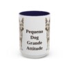 15oz Funny Portuguese Podengo Pequeno Mug, Navy, front view