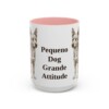 15oz Funny Portuguese Podengo Pequeno Mug, Pink, front view