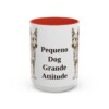 15oz Funny Portuguese Podengo Pequeno Mug, Red, front view