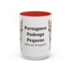 15oz Portuguese Podengo Pequeno Latin Mug, Red, front view