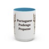 15oz-portuguese-podengo-pequeno-mug-light-blue 15oz Portuguese Podengo Pequeno Mug, Light Blue, front view