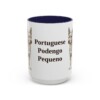 15oz-portuguese-podengo-pequeno-mug-navy 15oz Portuguese Podengo Pequeno Mug, Navy, front view